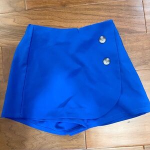 Love Tree Blue Short Pull On Skort Button Detail Elastic Waist size small